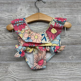2 Pc Swimsuit Flowers 12M