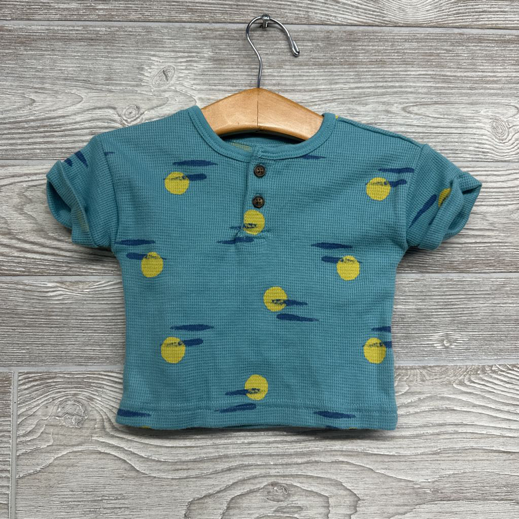Waffle Knit Henley Shirt Suns 0-3M