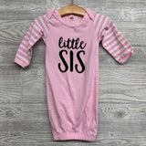 LS Gown W/ Headwrap Little Sis 3-6M