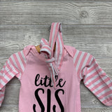 LS Gown W/ Headwrap Little Sis 3-6M
