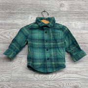 LS Plaid Button Up Flannel Shirt 12M