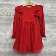 LS Pointelle Tulle Dress 4T