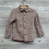 LS Reversible Gauze Button Up Shirt Gingham Stripes 3T