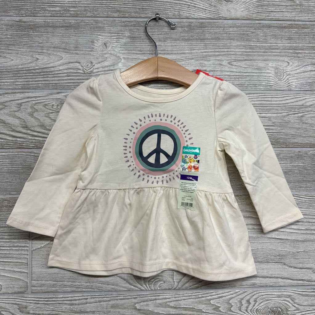 LS Peplum Shirt Peace 12M