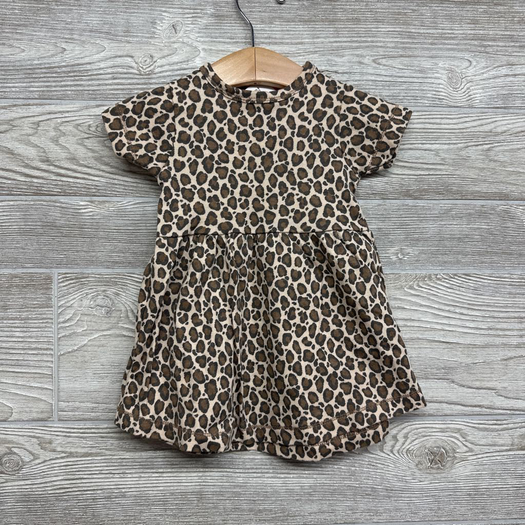 Dress & LS Wrap Animal Print 3-6M