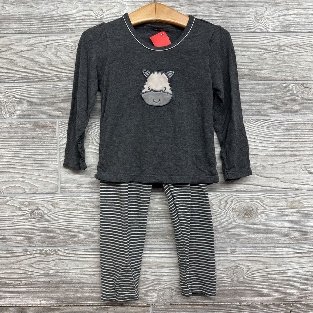 Viscose LS Shirt Zebra & Pants Striped 2t