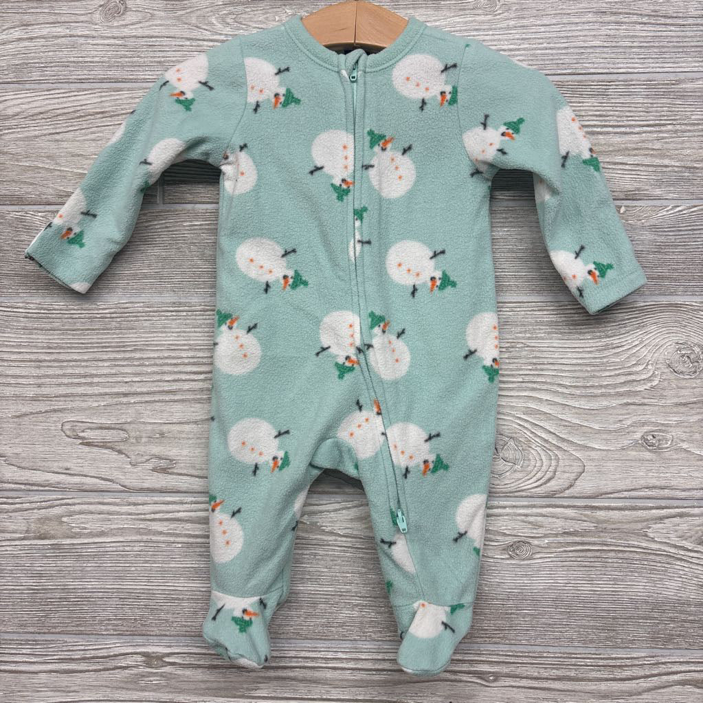 Fleece Sleeper Snowman 0-3M
