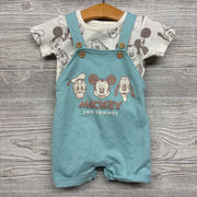 Shortalls & Shirt Mickey & Friends 3-6M