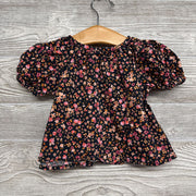 Puffy Sleeve Shirt Flowers 3-6M