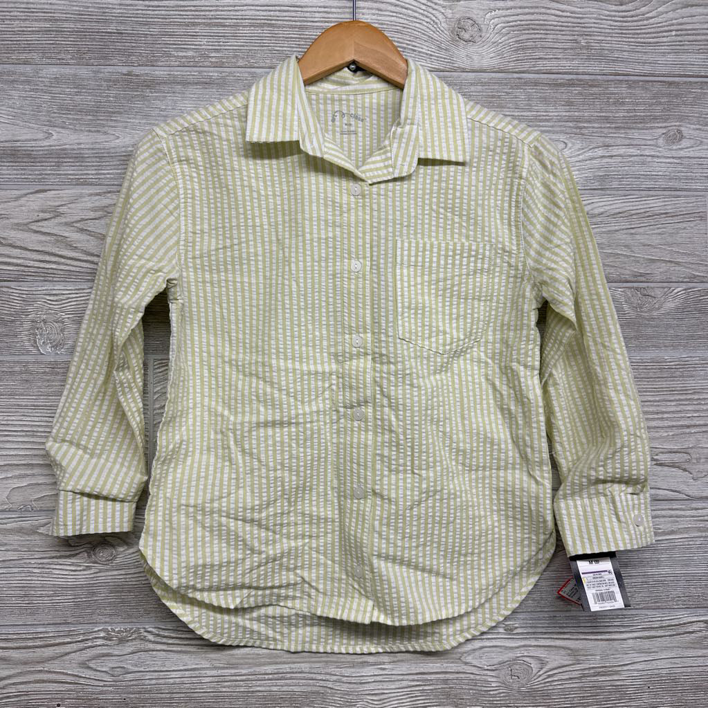 NEW LS Textured Button Up Shirt Stripes 8