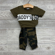 Bodysuit Daddy's Boy & Camo Pants NB