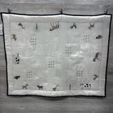 Nw/oT Crib Bedding Quilt, 2 Fitted Sheets, Skirt & Wall Stickers