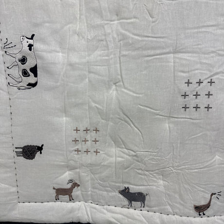 Nw/oT Crib Bedding Quilt, 2 Fitted Sheets, Skirt & Wall Stickers