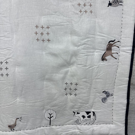 Nw/oT Crib Bedding Quilt, 2 Fitted Sheets, Skirt & Wall Stickers