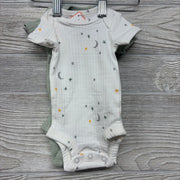 Nw/oT 3 Pk Ribbed Bodysuits Stars Moons Preemie