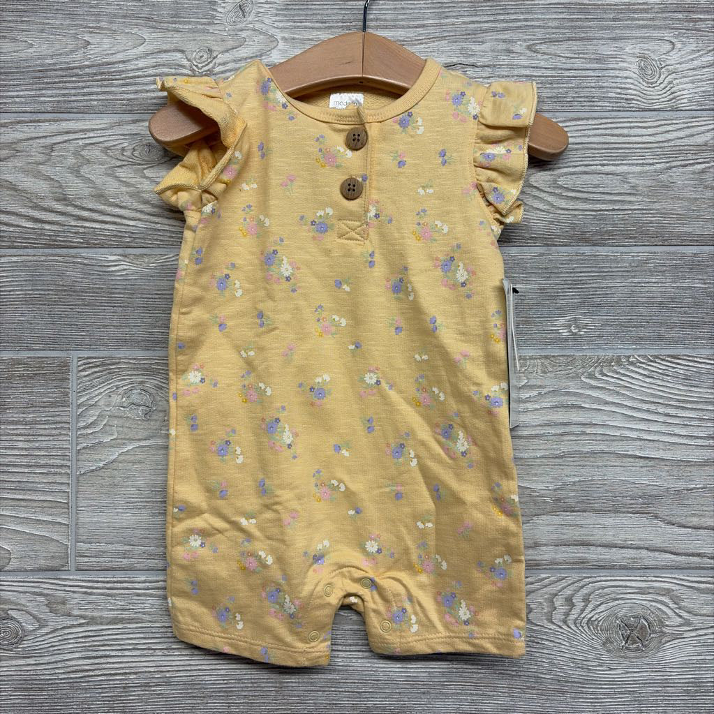 NEW Flutter Sleeve Romper Flowers 3-6M