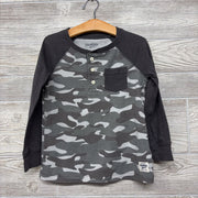 LS Waffle Knit Henley Shirt Camo 5T