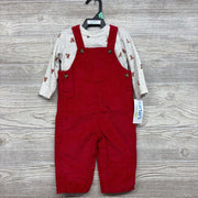NEW Cord Overalls & LS Shirt Bears Scarves 6-9M