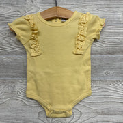 Ribbed Bodysuit Eyelet Ruffles 3-6M