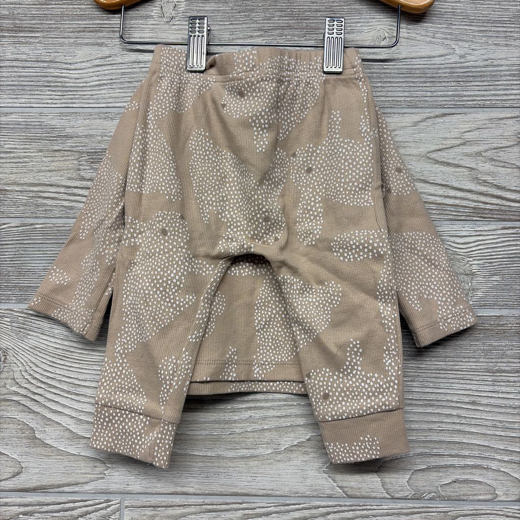 2 Pc LS Ribbed Shirt & Pants Dotted Bunnies 6M