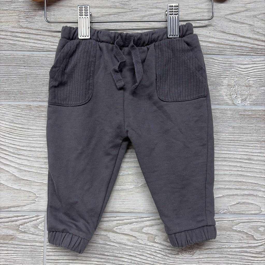 Drawstring Joggers Ribbed Pockets 3-6M
