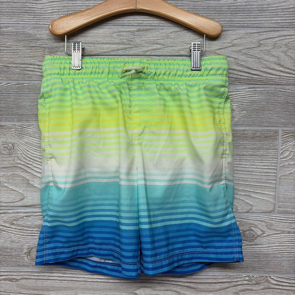 Drawstring Swim Trunks Stripes 10-12