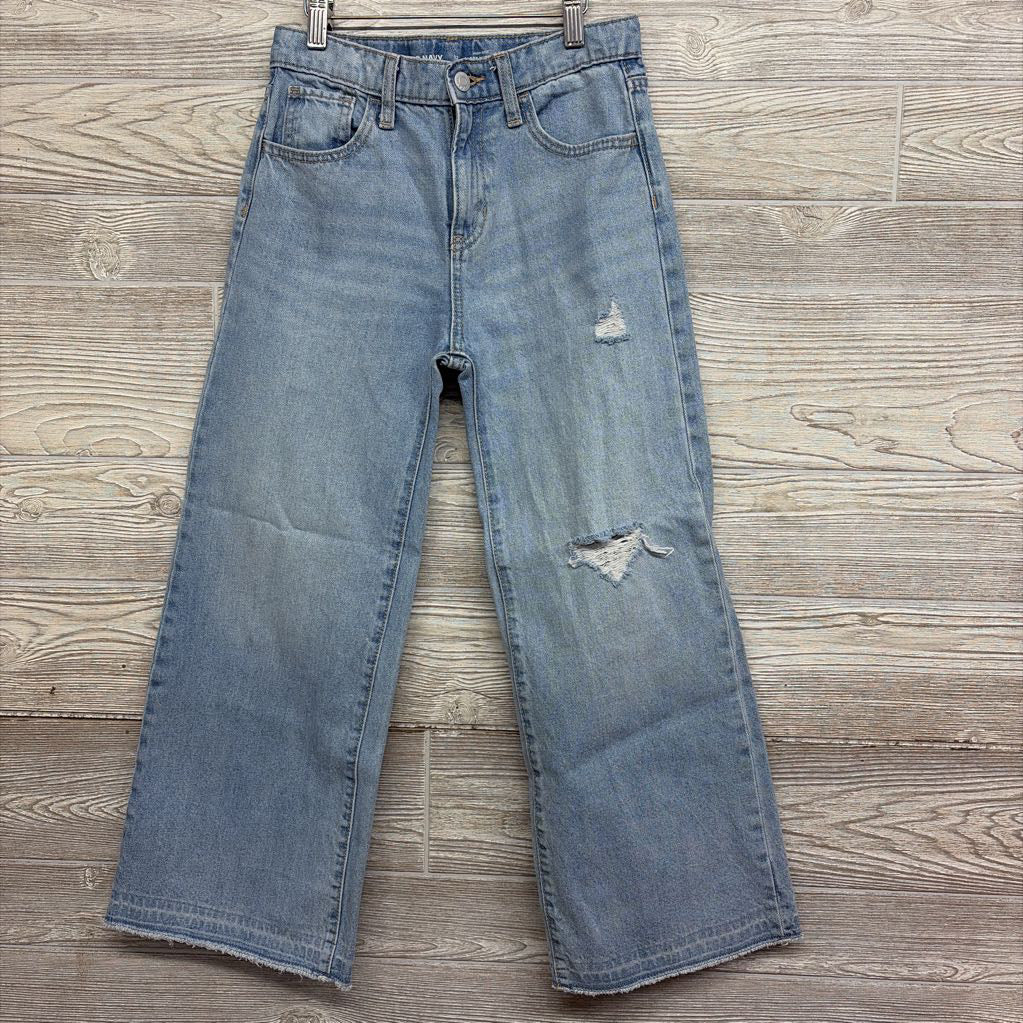 Distressed Baggy Wide Leg Jeans Frayed 12