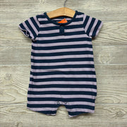 Henley Shorty Romper Stripes 9M
