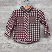 LS Gauze Reversible Shirt Gingham Stripes 18M