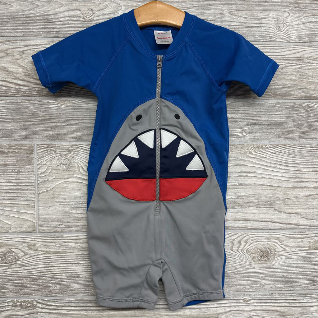 Zip Up Swim Outfit Shark 2T