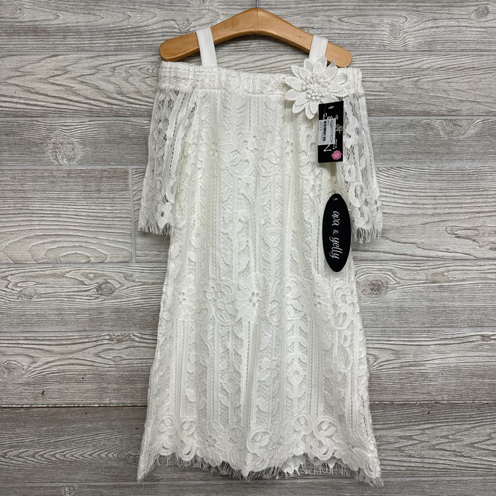 NEW Off Shoulder Macrame Lace Dress 8