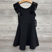 NEW Ribbed Lace Flutter Sleeve Dress 8
