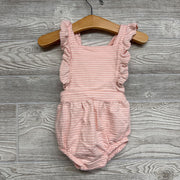 Ribbed Bib Romper Stripes 6-9M