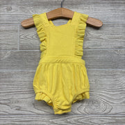 Ribbed Bib Romper Ruffle 3-6M