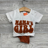Bodysuit & Bummies Ruffle Trim Mama's Girl 3-6M