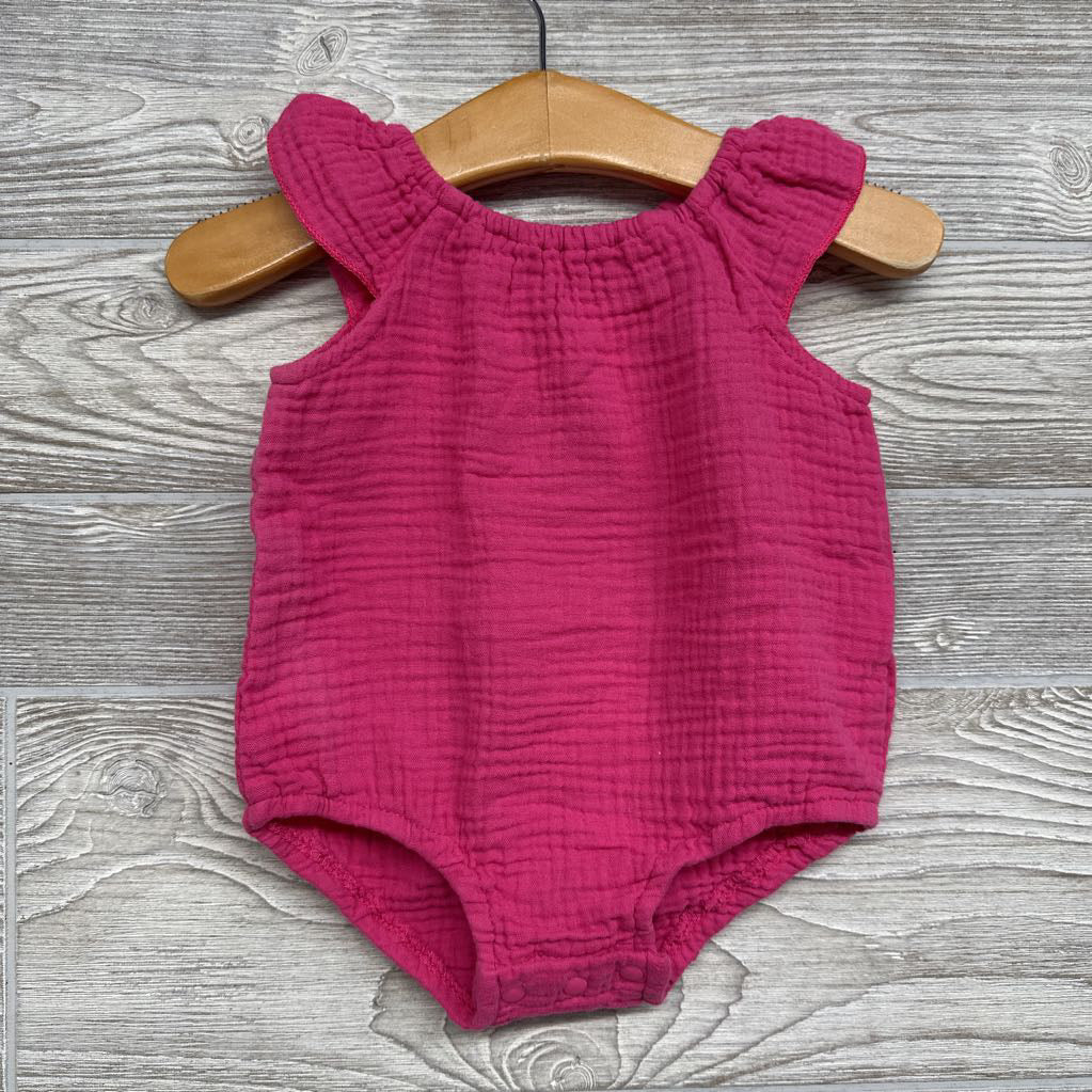 Cap Sleeve Gauze Romper 3-6M