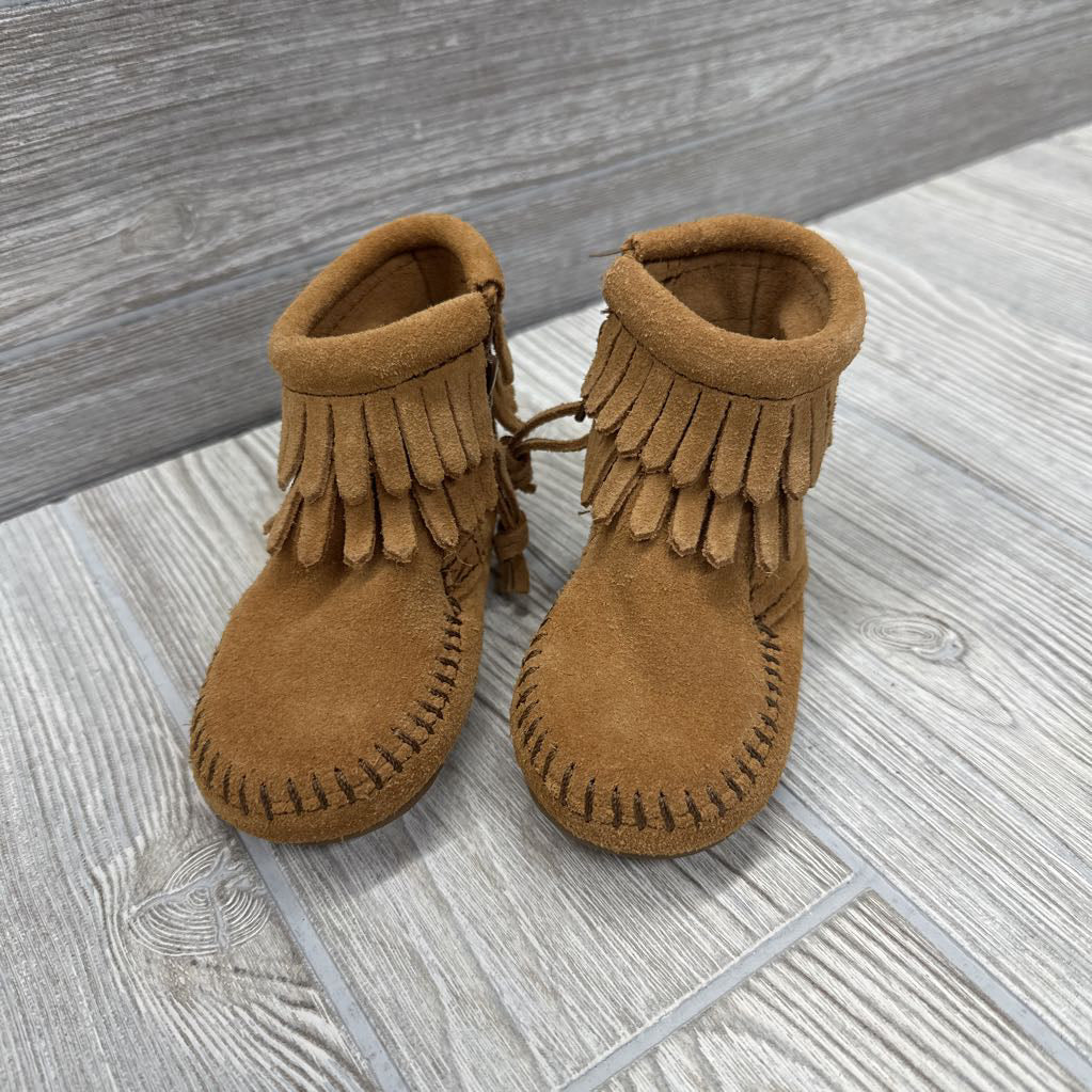 Fringe Moccasins Velcro Back 2c