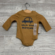 NEW LS Waffle Knit Bodysuit Never Stop Moving 0-3M