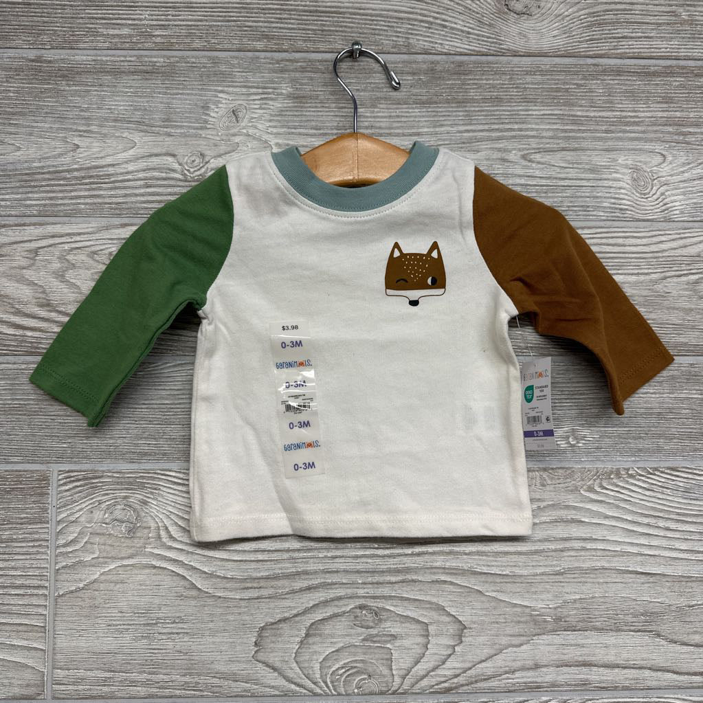 NEW LS Shirt Fox 0-3M