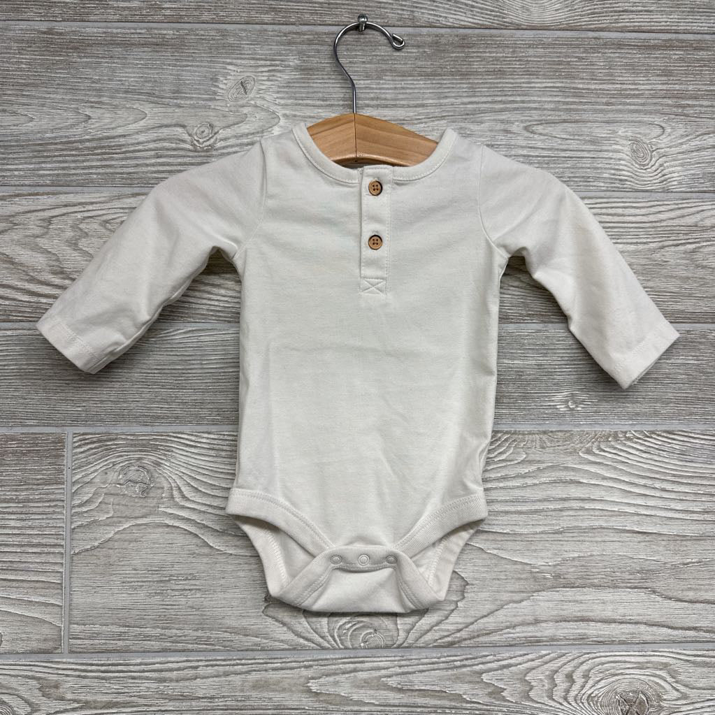 LS Henley Bodysuit 0-3M