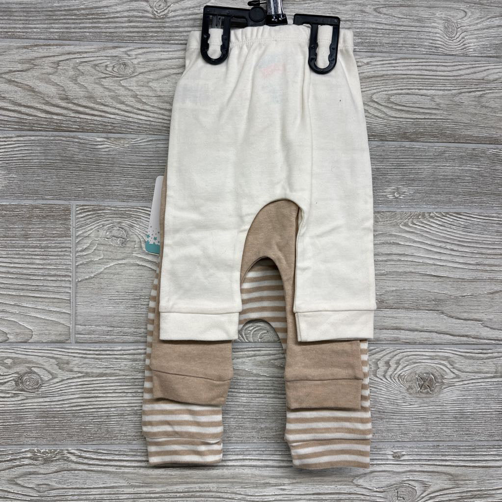 NEW 3 Pk Harem Pants Stripes Bambi 3-6M