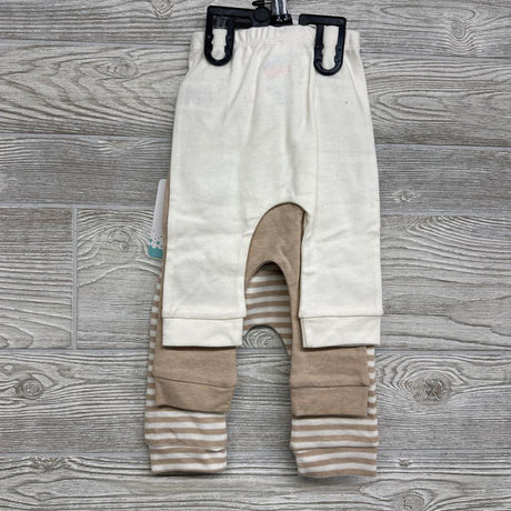 NEW 3 Pk Harem Pants Stripes Bambi 3-6M