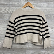 Boxy Cropped Sweater Stripes 10