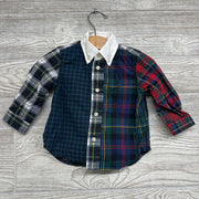 LS Button Up Plaid Shirt 9M