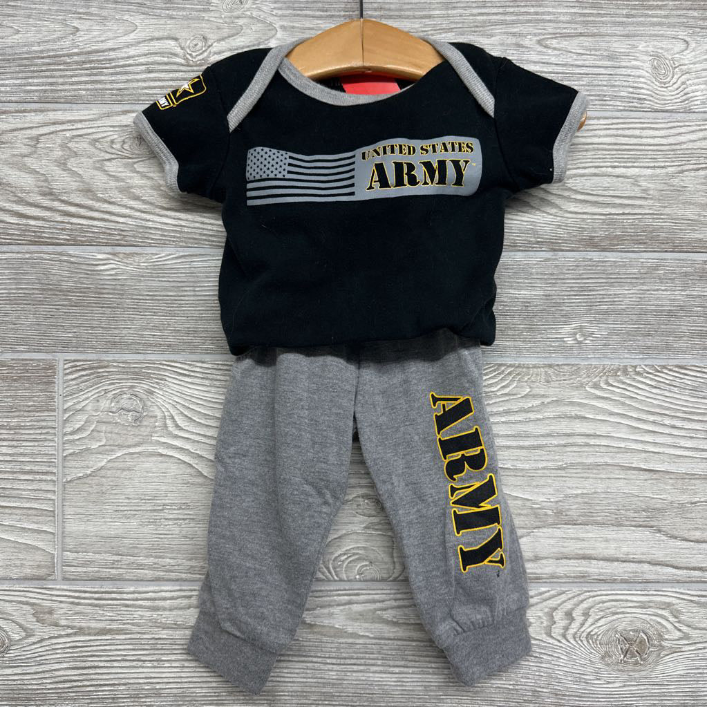 Bodysuit United States Army & Shorts 3-6M