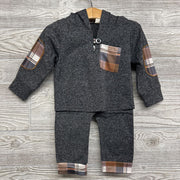 NEW Hooded Shirt Plaid Pocket & Pants 18M