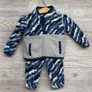 Fleece 1/4 Snap Pullover & Fleece Pants Wavy Print 12M
