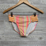 Ribbed 2 Pc Swimsuit Stripes 14