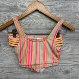 Ribbed 2 Pc Swimsuit Stripes 14