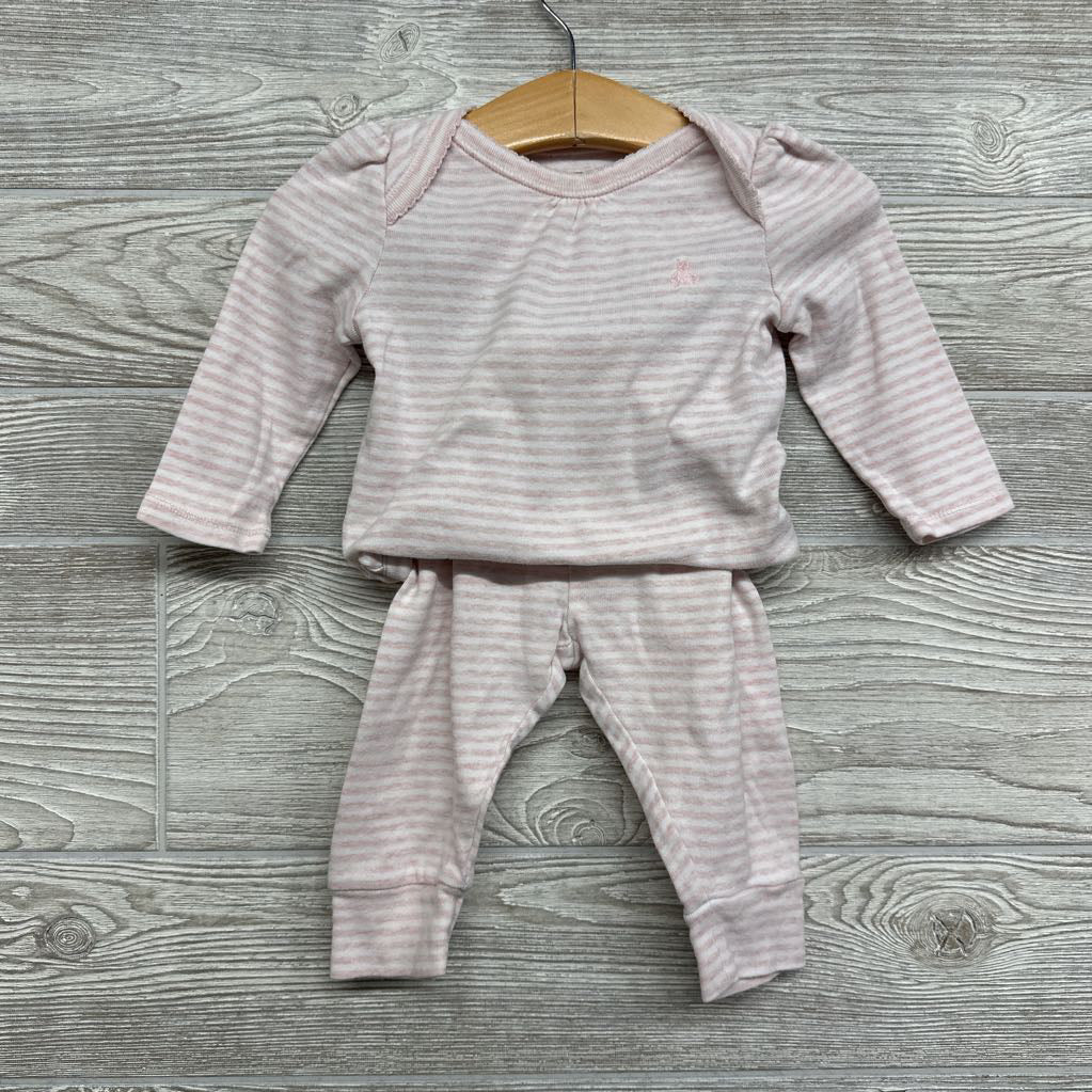 LS Logo Bodysuit Stripes & Pants 6-12M